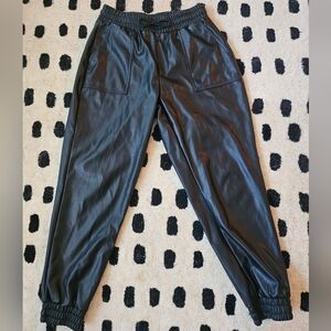 BCBG Faux Leather Joggers